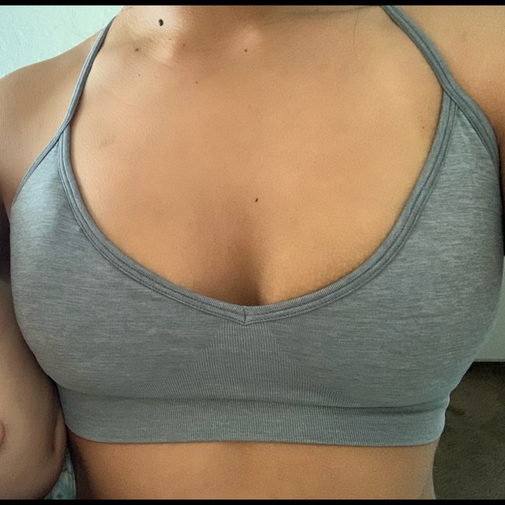 Grey sports bra